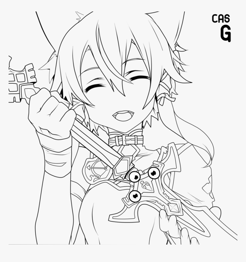 Sword Art Online Coloring Pages Free, HD Png Download, Free Download