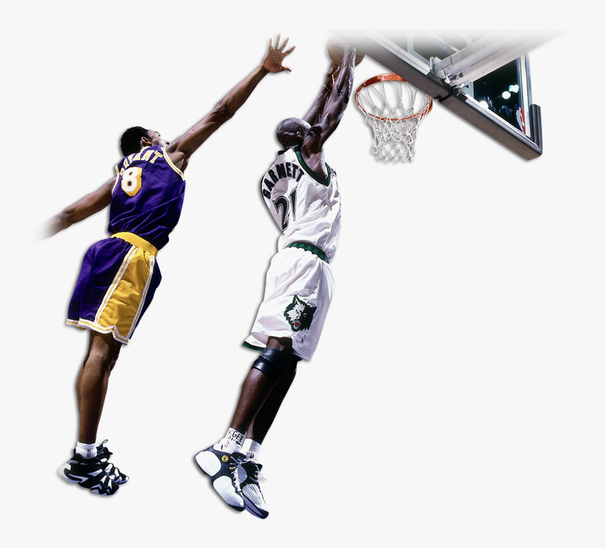 Kevin Garnett Fights For A Dunk Over Defender Kobe, HD Png Download, Free Download