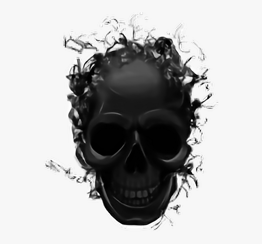 #totenkopf #kostenlos #black #schwarz #creepy #unheimlich, HD Png Download, Free Download