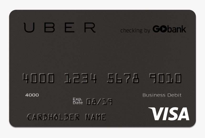 Uber Debit Card From Gobank For Instant Pay, HD Png Download, Free Download