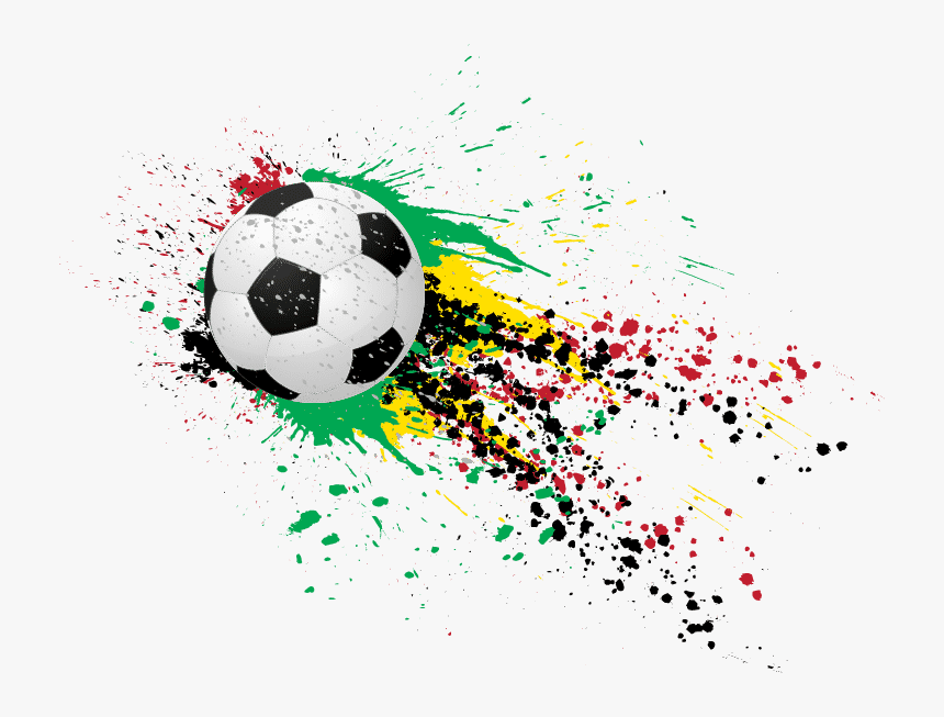 Fcaan Paint Splattered Soccer Ball, HD Png Download, Free Download