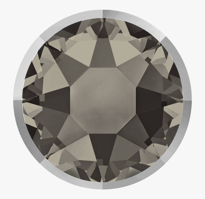 Greige Rimmed Chrome Swarovski Rhinestones Flatback, HD Png Download, Free Download