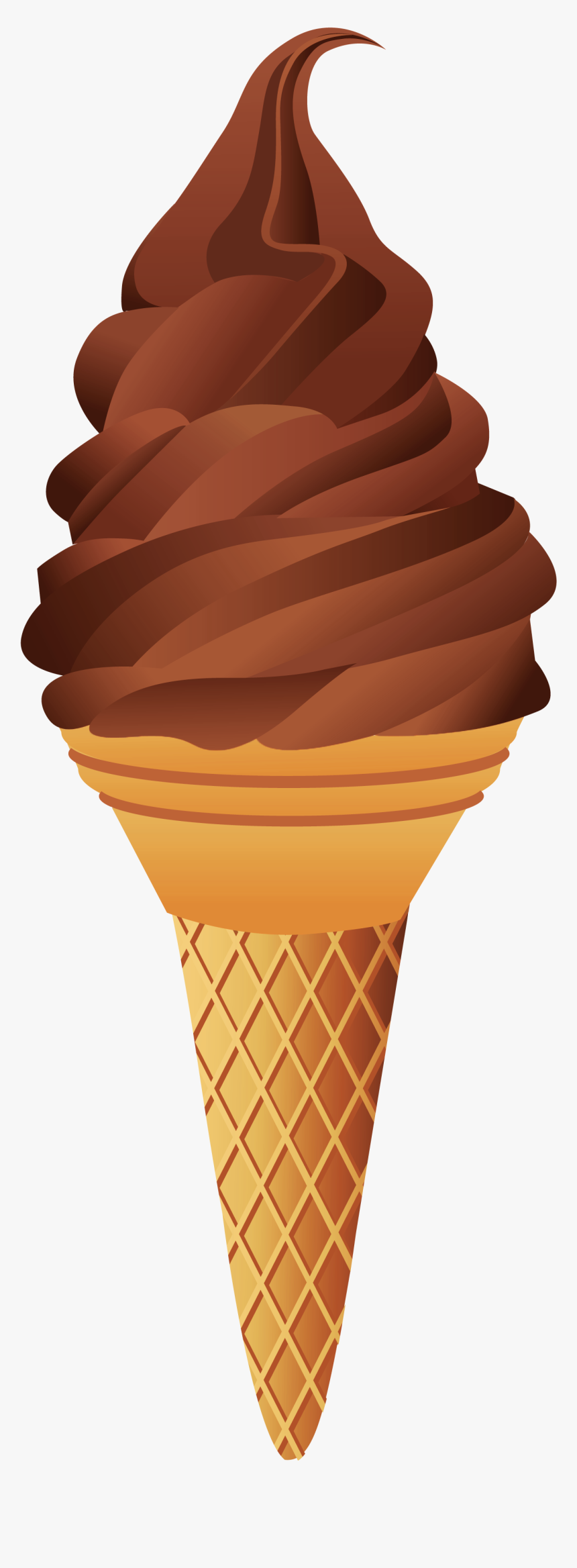 Transparent Chocolate Ice Cream Cone Picture - Chocolate Ice Cream Png, Png Download, Free Download