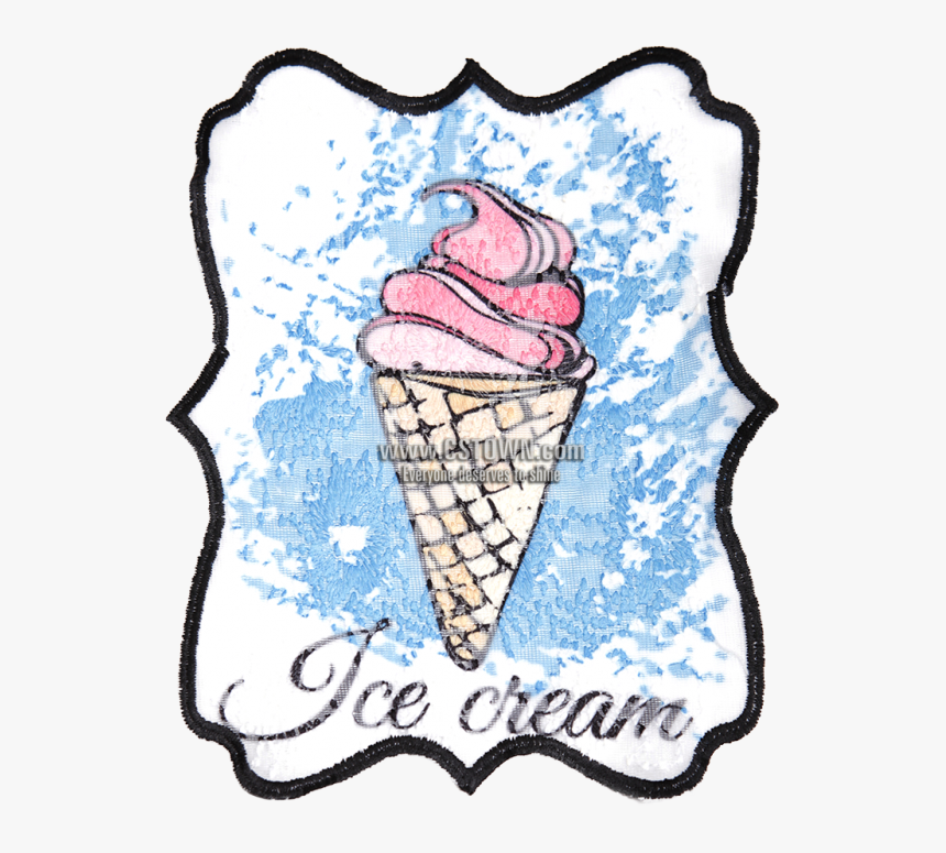Ice Cream In Summer Large Patch For Shirts - Ice Cream Cone, HD Png Download, Free Download