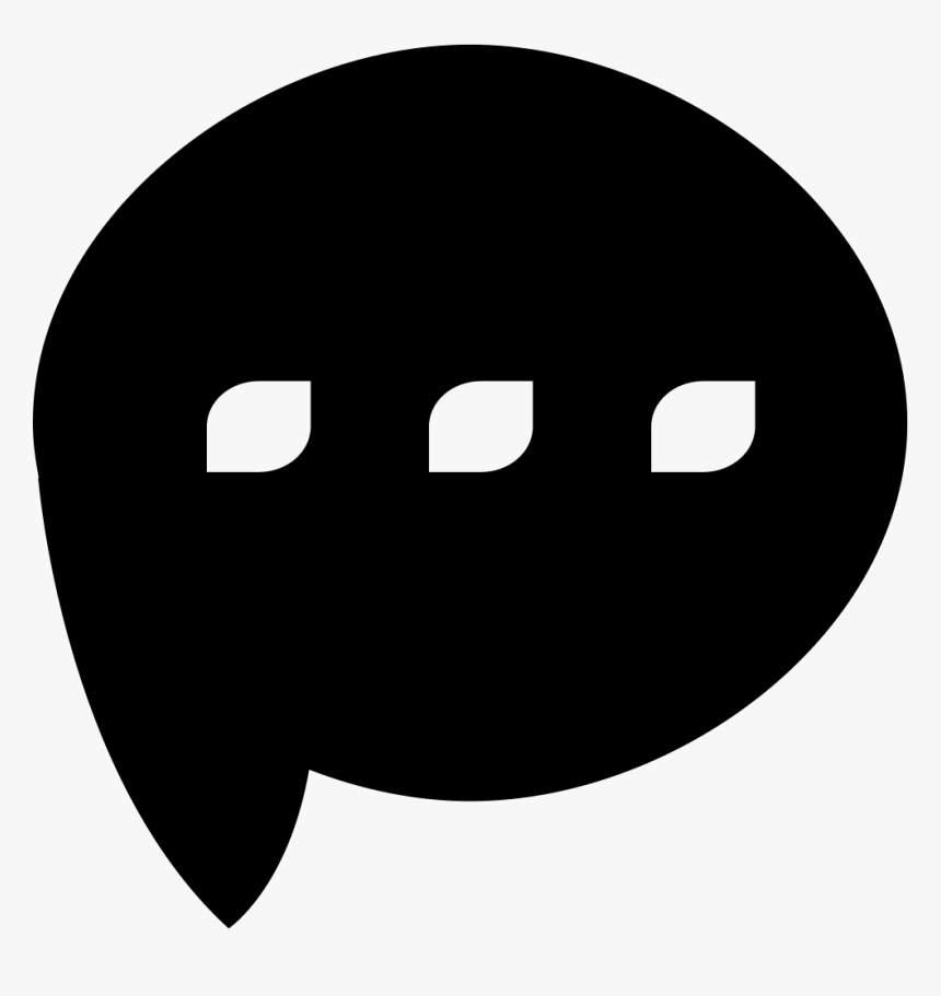 Dark Speech Bubble With Three Dots Comments - Circle, HD Png Download, Free Download