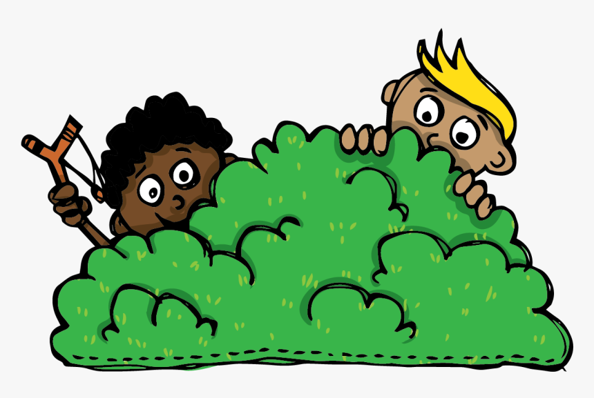 Hiding Behind A Bush Clipart, HD Png Download, Free Download