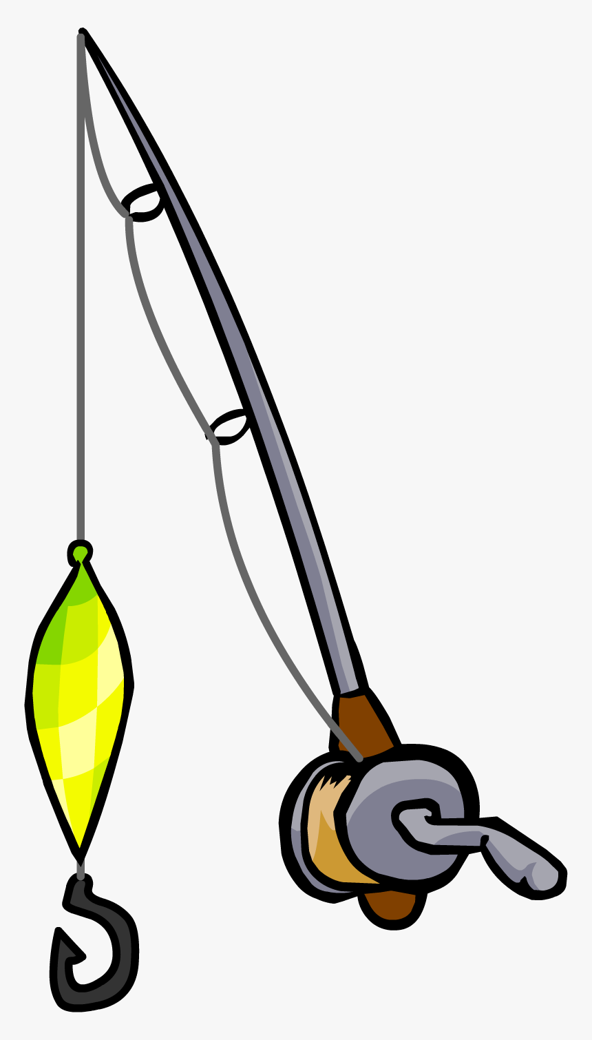 Rod Collection Flashing Lure - Fishing Rod Drawing Easy, HD Png Download, Free Download