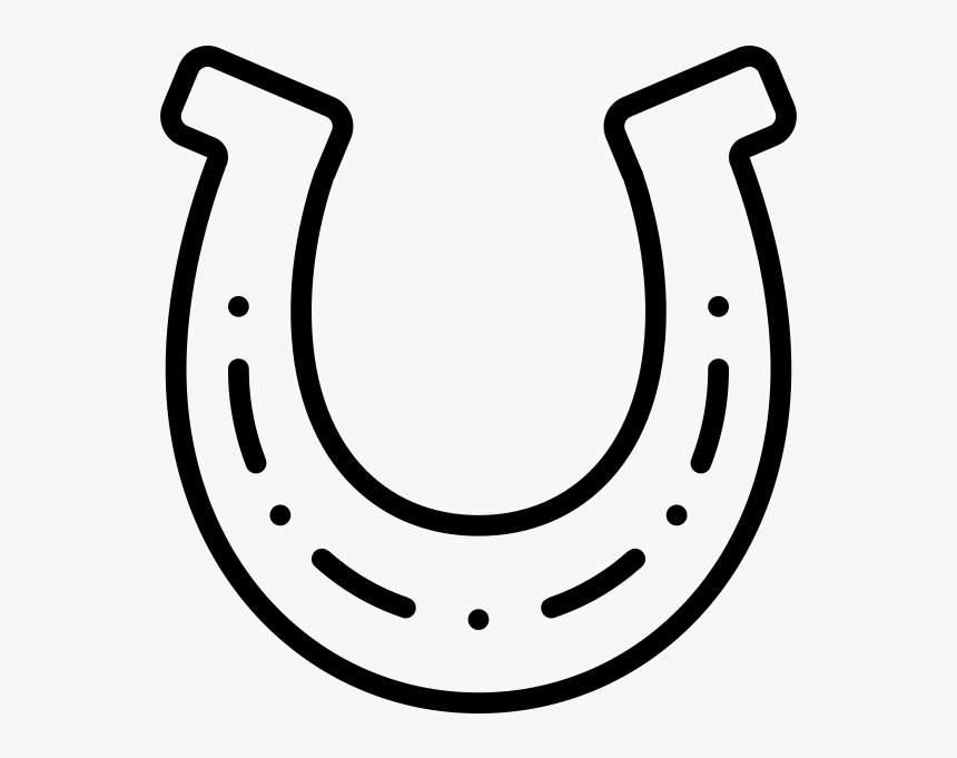 Horseshoe Line Drawing - Horseshoe Line Art, HD Png Download, Free Download