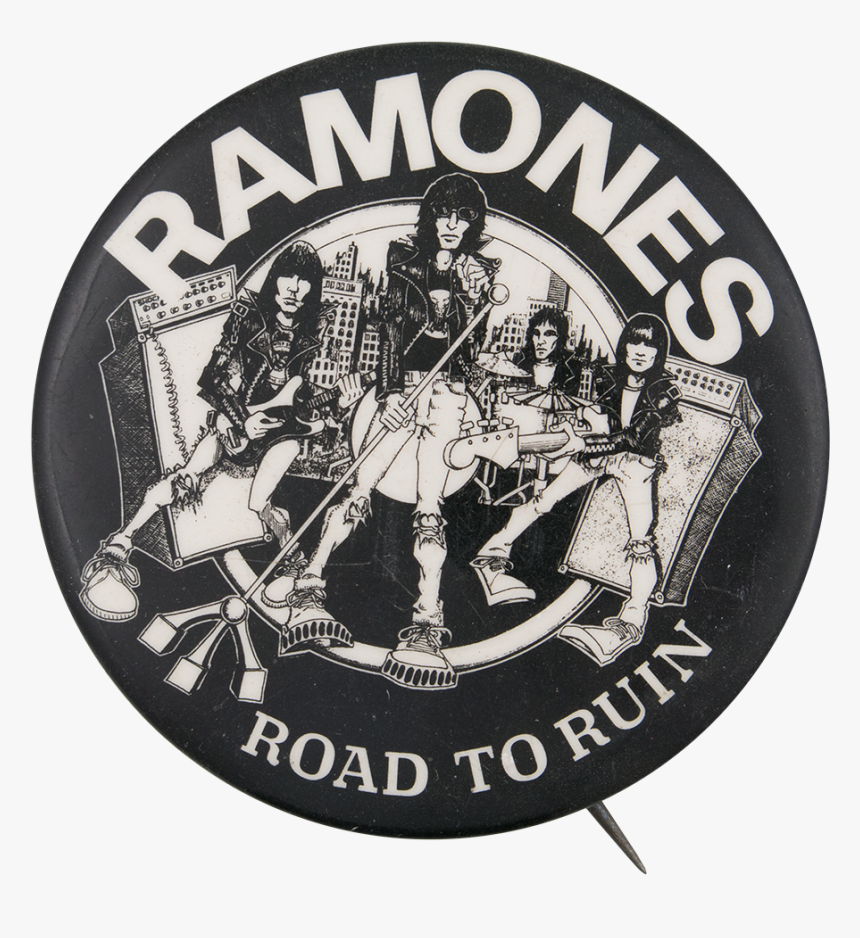 Ramones Road To Ruin Music Button Museum - Road To Ruin Ramones Black And White, HD Png Download, Free Download