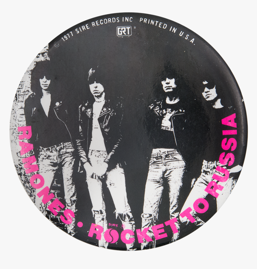 The Ramones Rocket To Russia Music Button Museum - Ramones Rocket To Russia Black, HD Png Download, Free Download