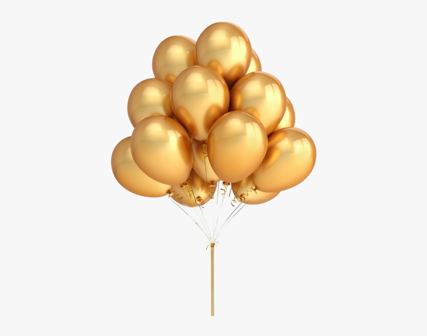 Gold Balloons Png, Transparent Png - kindpng.