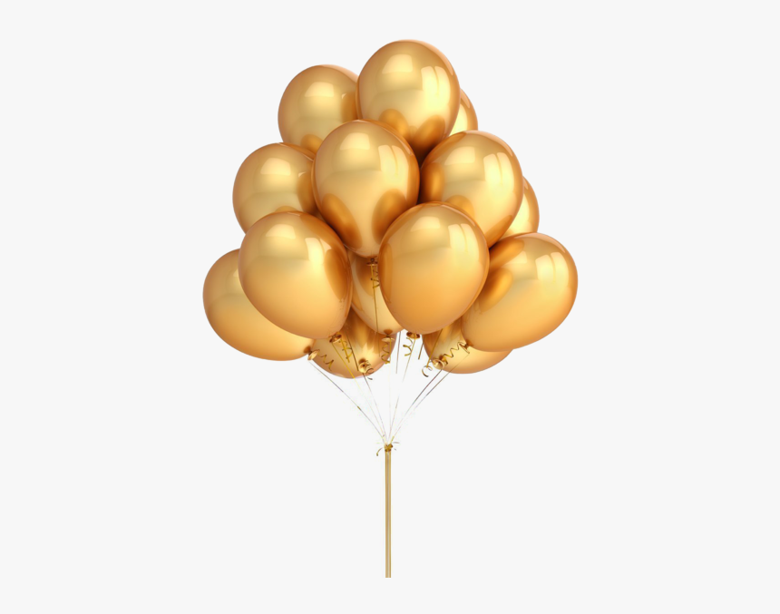 Gold Balloons Png, Transparent Png, Free Download