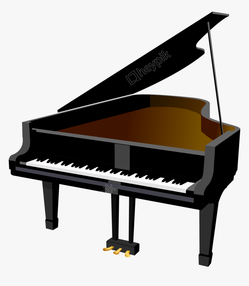 Transparent Harpsichord Clipart - Cartoon Piano Transparent Background, HD Png Download, Free Download