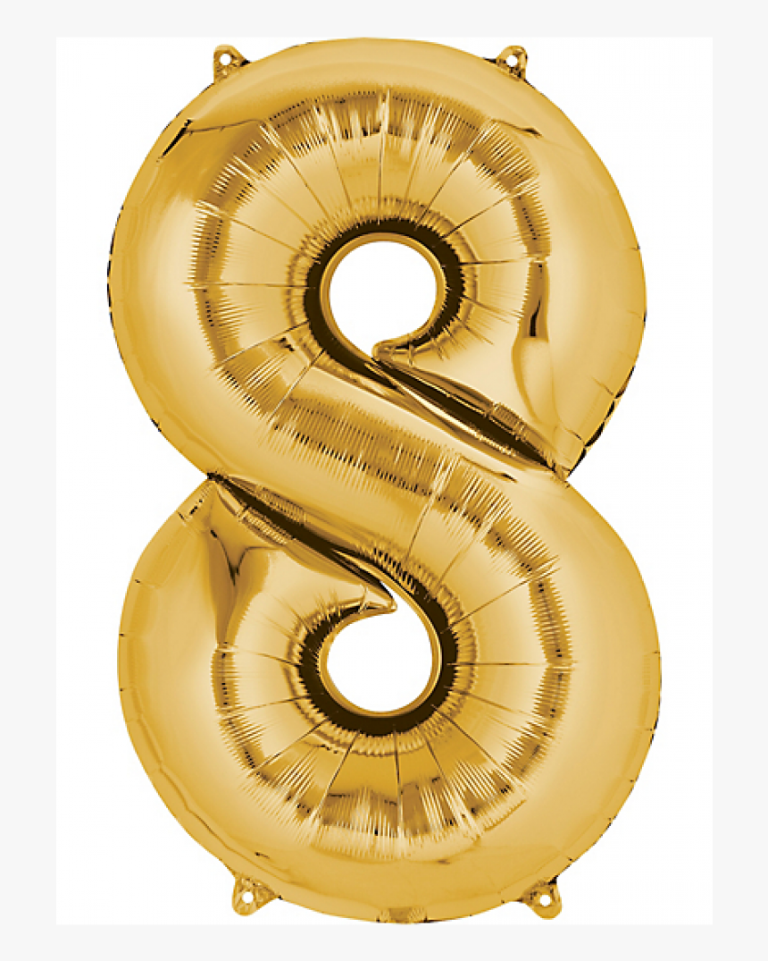 Number 8 Balloon Rose Gold, HD Png Download, Free Download