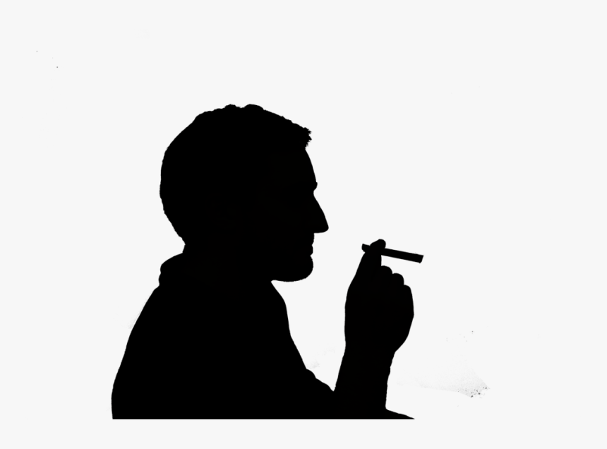 Smoking Silhouette Png, Transparent Png, Free Download