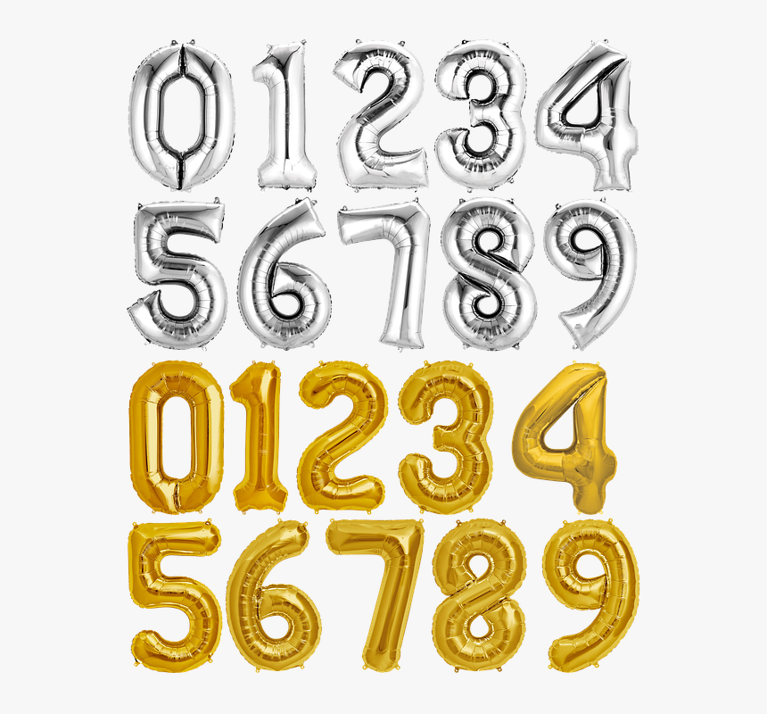 Balloon, Pay, Silver, Gold, Isolated, Balloons - Number Balloon Png Free, Transparent Png, Free Download