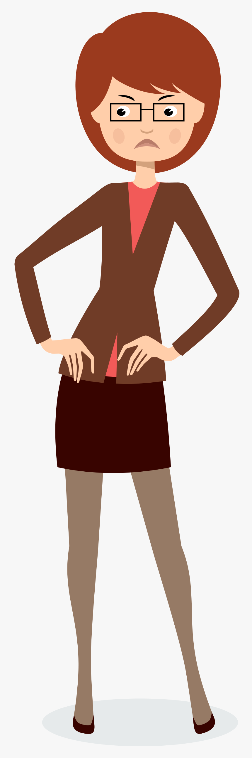 Mujer Enojada Animada Png, Transparent Png, Free Download