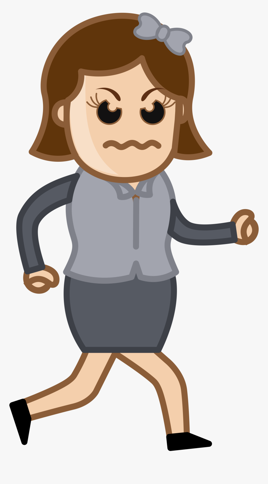 Very Angry Woman Gy5u4yuo - Cartoon Lady Walking, HD Png Download, Free Download