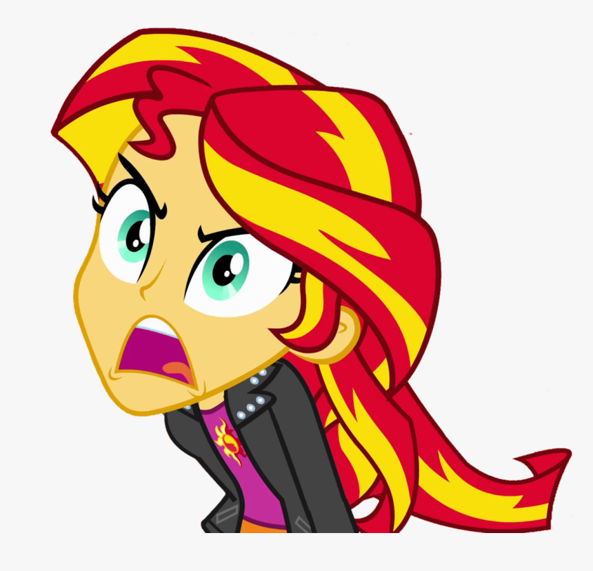 Angry Clipart Angry Girl - My Little Pony Equestria Girls Mean Sunset, HD Png Download, Free Download