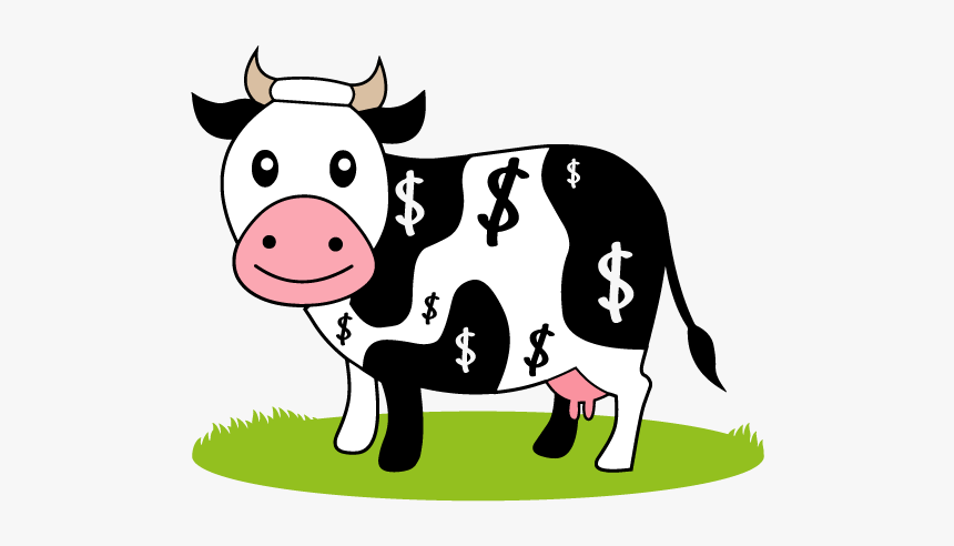 Cash Cow - Cow Farm Animals Clipart, HD Png Download, Free Download