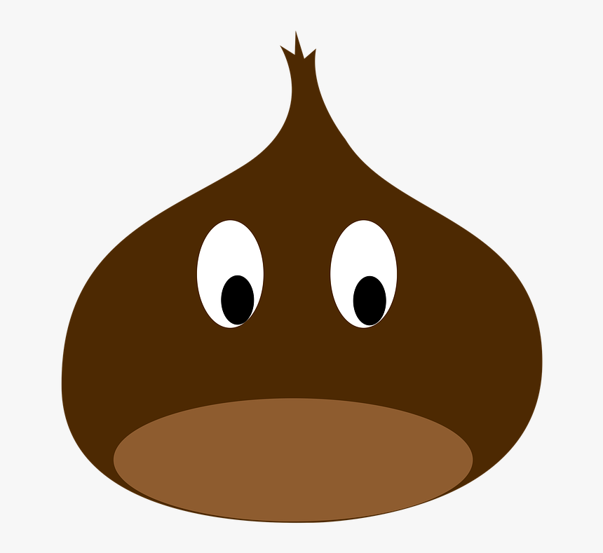 Chestnut, Face, Eyes, Drawing, Autumn, Season - Kolay Kestane Resmi Cizimi, HD Png Download, Free Download