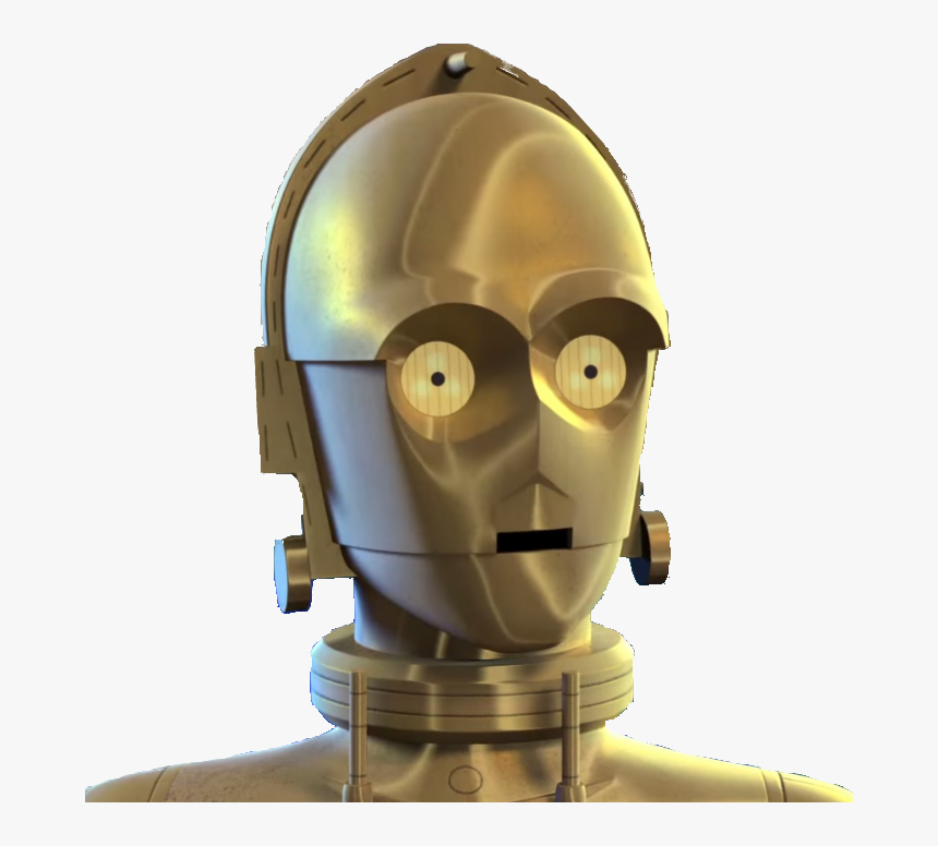 C3po Silhouette Star Wars Vinyl C3po Head - C3po Star Wars Png, Transparent Png, Free Download