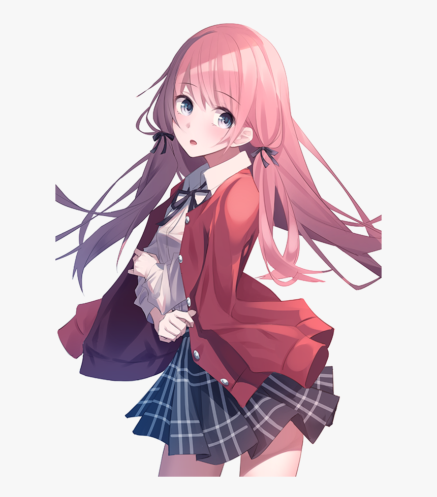 Anime Girl With Pink Hair Render - Pink Haired Anime ...