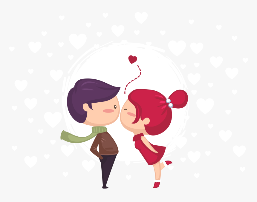 Valentines Day Couple Png - Cute Valentines Day Cartoons, Transparent Png, Free Download