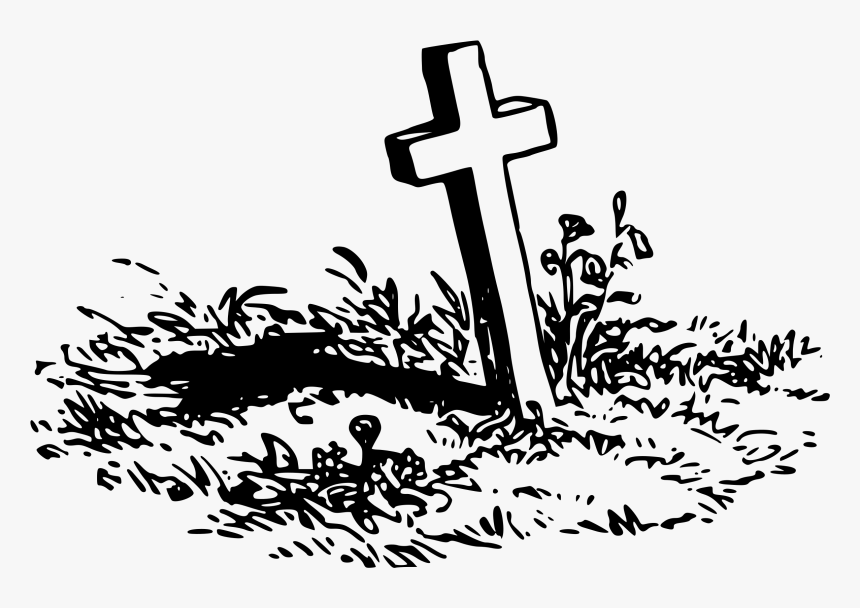 Line Art,plant,flower - Grave Clipart, HD Png Download, Free Download