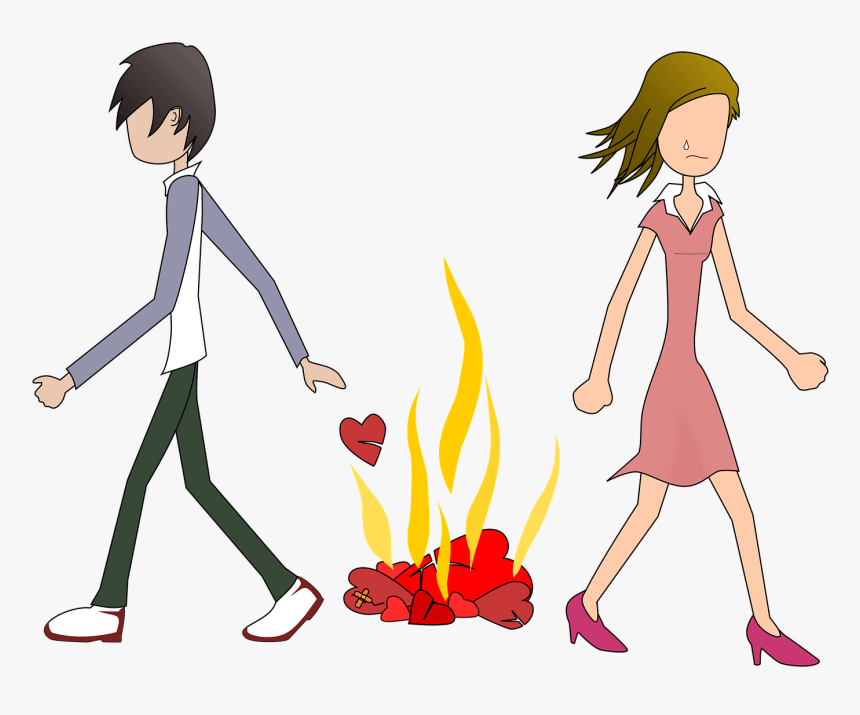 Cute Sad Couple Hd Wallpaper Cartoon For Free Download, HD Png Download, Free Download