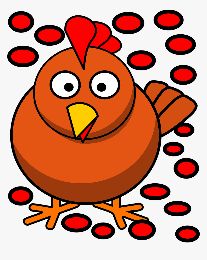 Red Hen Cliparts 25, Buy Clip Art - Chicken Clipart Transparent Background, HD Png Download, Free Download