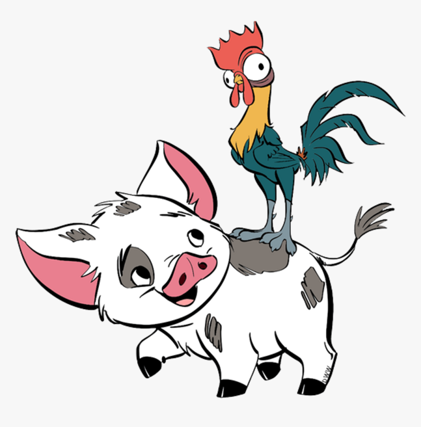 Disney Moana Pua Png Cartoon Moana Pua And Heihei Transparent Png Kindpng