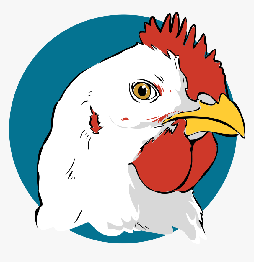 File Chicken Closeup Svg Wikimedia Commons - Cabeza De Gallina Dibujo, HD Png Download, Free Download