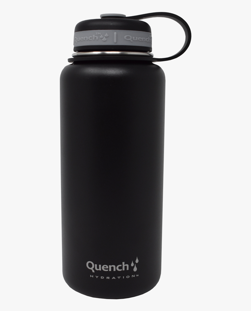 32oz Cool Bottle Black Quench - Quench Hydration 32 Oz Lid, HD Png Download, Free Download