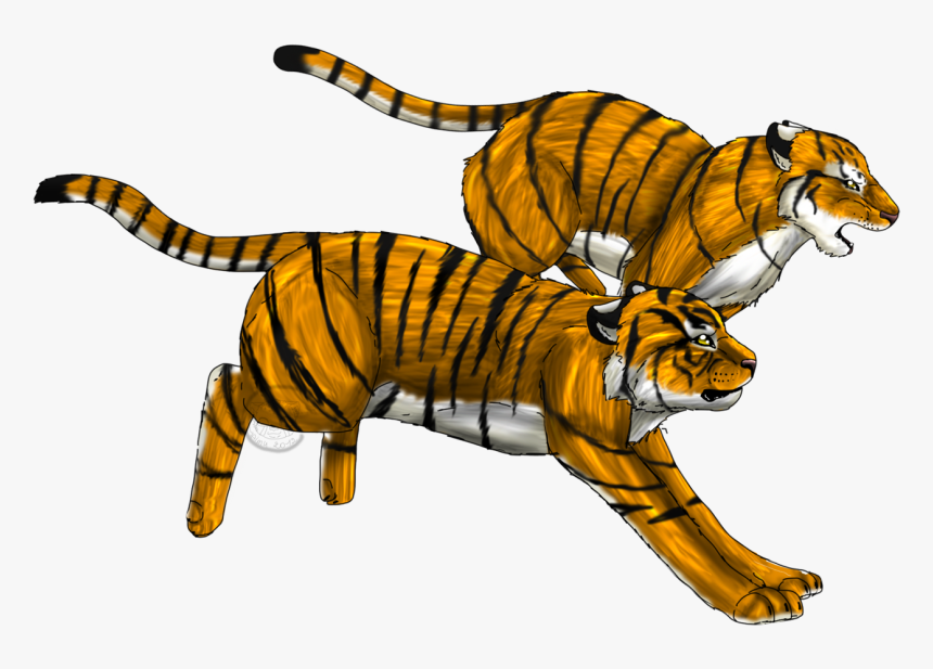 Cheetah Clipart Tiger Run - Transparent Background Tiger Running Png, Png Download, Free Download