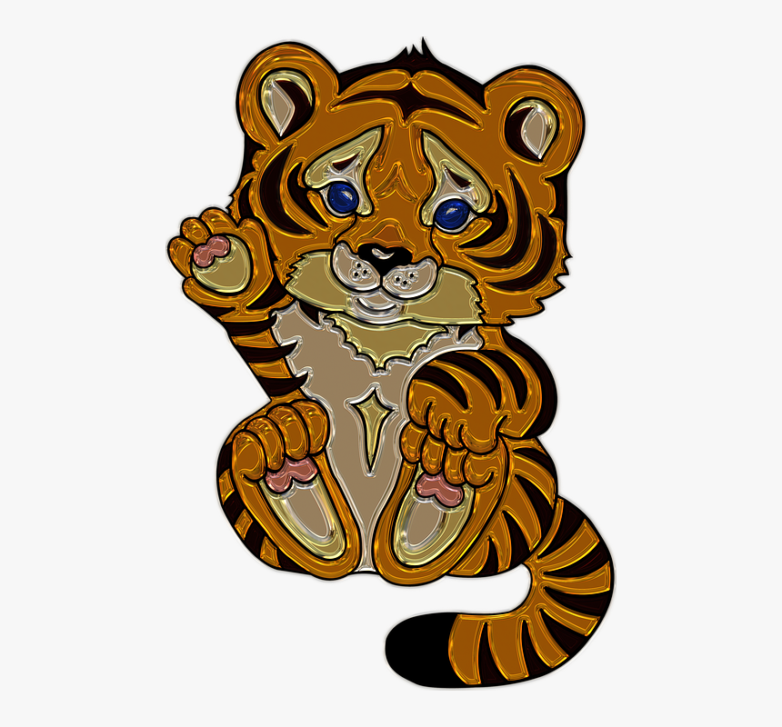 Cartoon Tiger Clipart 12, - Gambar Animasi Harimau Lucu, HD Png Download, Free Download