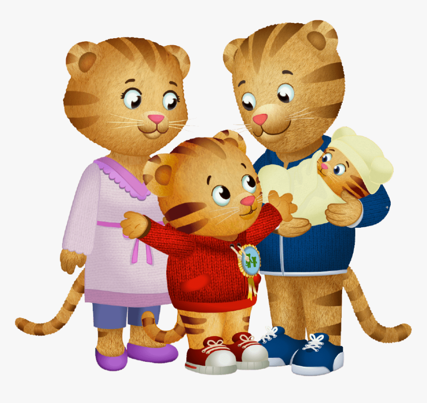 Daniel Tiger And His Family - Daniel Tiger's Neighborhood Tiger Family, HD Png Download, Free Download