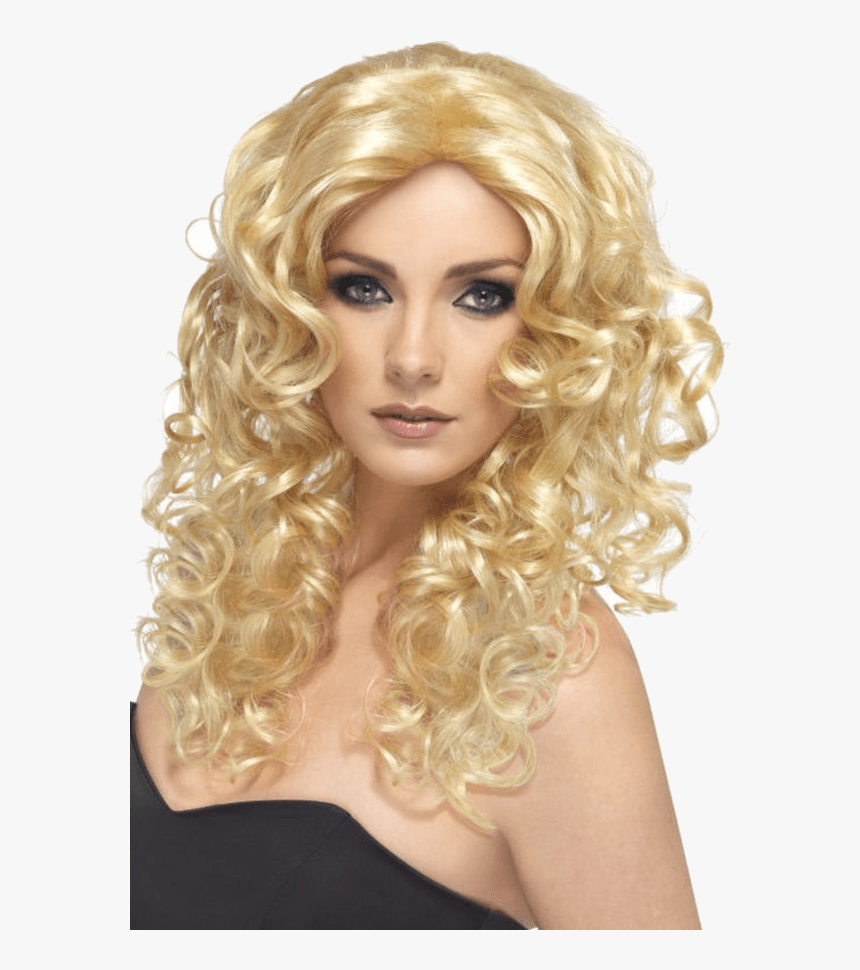 90s Wig Blonde Curly, HD Png Download, Free Download