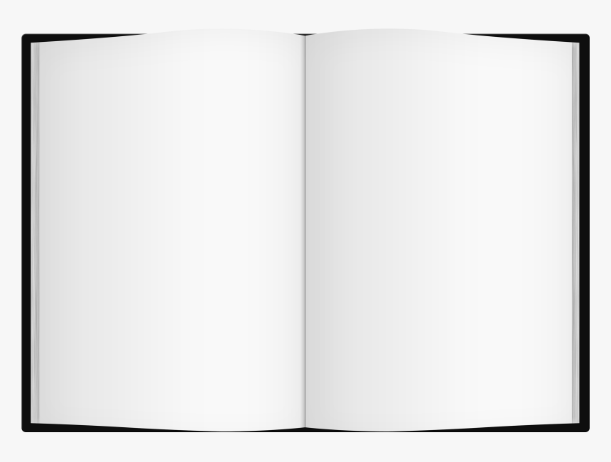 Black Frame Open Book - Open Blank Book Transparent, HD Png Download, Free Download