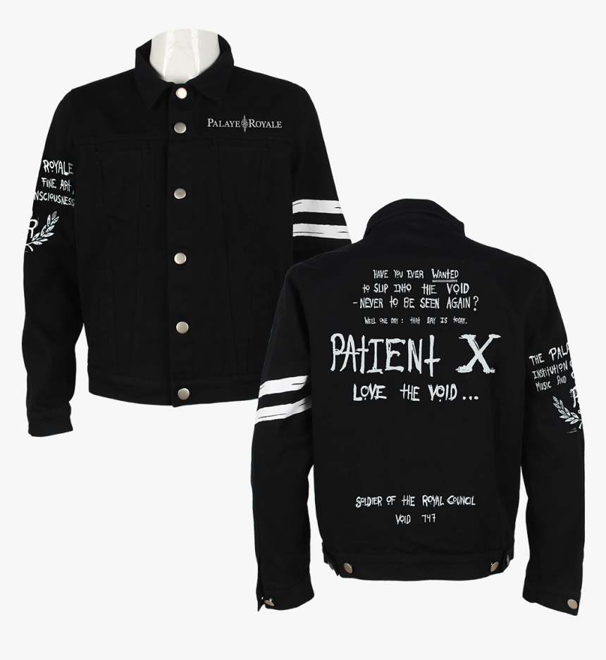 Custom Black Denim Jacket - Palaye Royale Denim Jacket, HD Png Download, Free Download