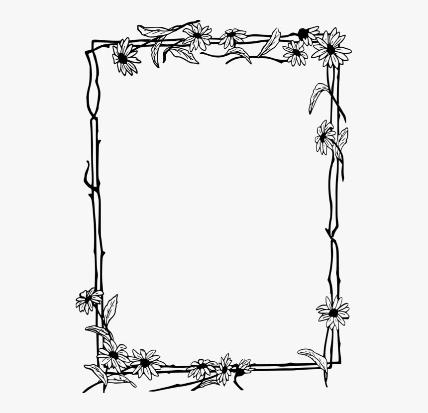 Picture Frame,monochrome Photography,home Fencing - Simple Border Design Outline, HD Png Download, Free Download