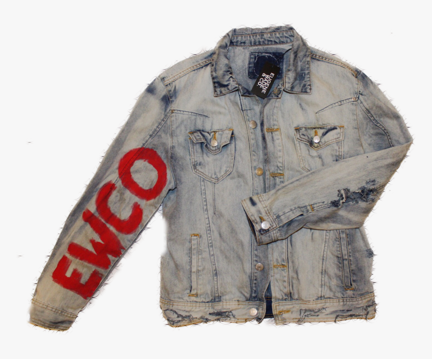 Image Of Distressed Jean Jacket - Pocket, HD Png Download, Free Download