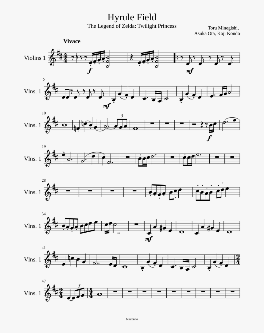 Zelda Twilight Princess Violin Sheet Music, HD Png Download, Free Download