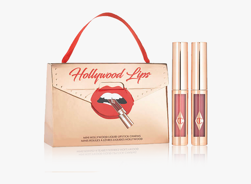 Mini Lipstick Charms Hollywood Lips Packshot - Charlotte Tilbury Hollywood Lips Set, HD Png Download, Free Download