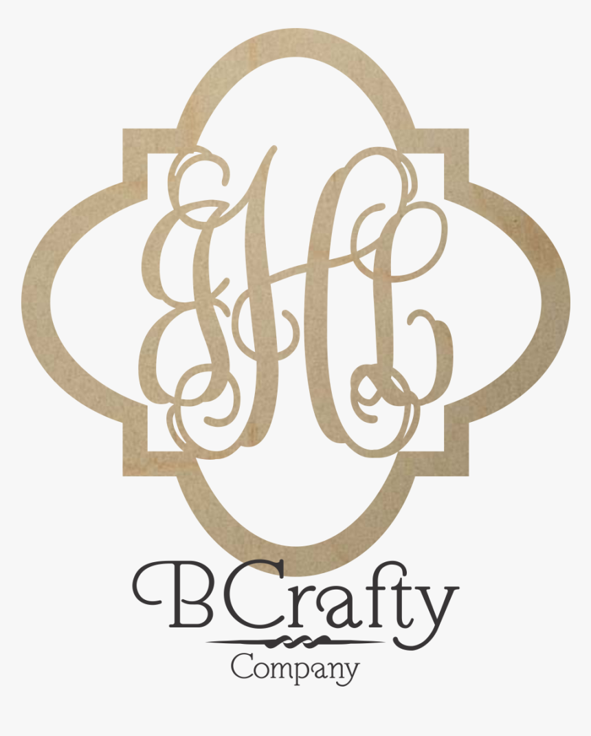 Wooden Monogram - Quatrefoil Border - Jhl - Dallas, HD Png Download, Free Download