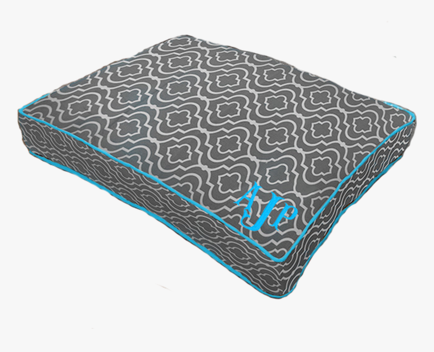 Gray Quatrefoil Monogram Dog Bed - Wool, HD Png Download, Free Download