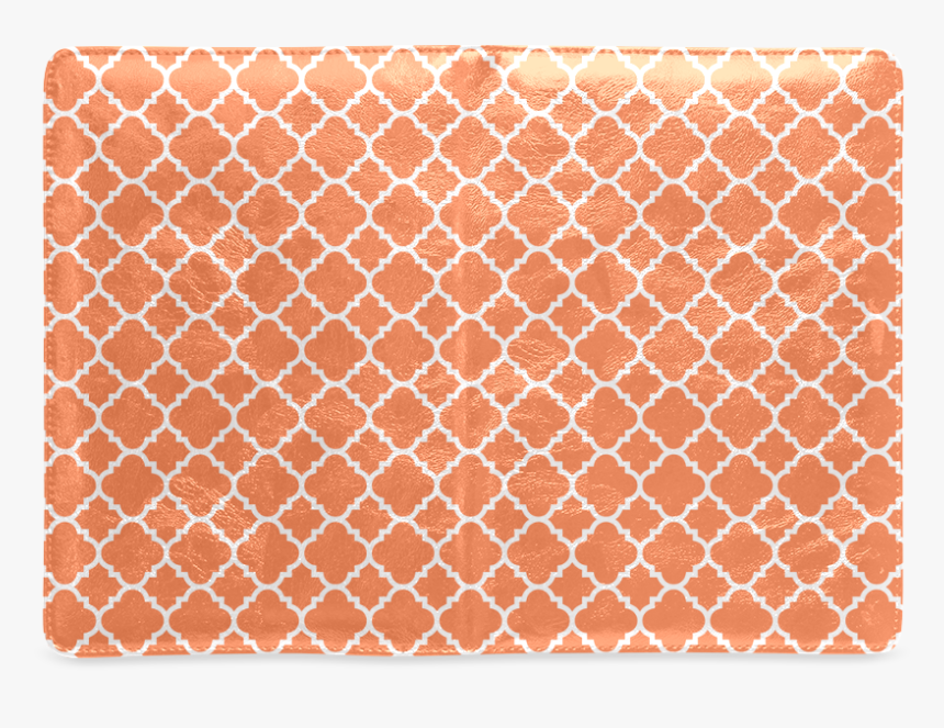 Orange White Quatrefoil Classic Pattern Custom Notebook - Grouse Mountain, HD Png Download, Free Download