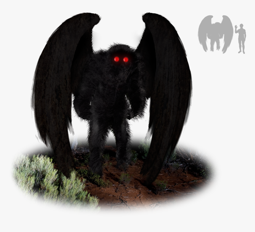 Mothman Artist"s Impression - Cryptid Mothman, HD Png Download, Free Download