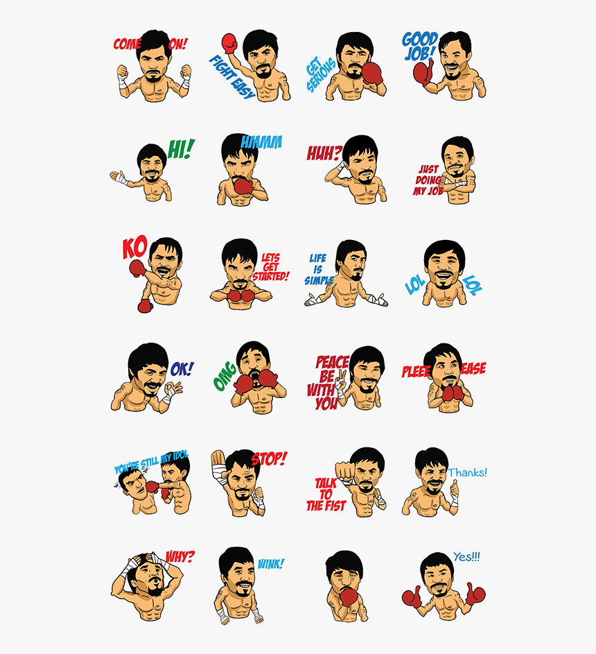 Stickerline5589-manny Pacquiao[usa] [ดุ๊กดิ๊ก] - Manny Pacquiao Whatsapp Sticker, HD Png Download, Free Download