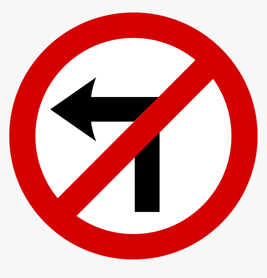 No Left Turn Traffic Sign, HD Png Download, Free Download